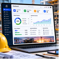 ERP Avanzado para la Construcción, Gestión de Proyectos, Seguimiento del Personal, Integración de Pagos Seguros, Linux, Mac, Stock, Internet