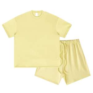 Conjunto de Verano 2 en 1 de Alta Calidad al por Mayor, 100% Algodón Grueso, Ropa Urbana, Camiseta y Pantalones Cortos con Logotipo Personalizado para Hombre - Product Image 5