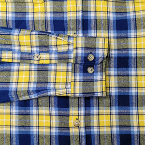 Hot Selling <b>Men</b> Yarn Dyed Short Sleeve Heat-Transfer Printed 100% Cotton Anti-Wrinkle Spring <b>Flannel</b> <b>Shirt</b> - Product Image 3