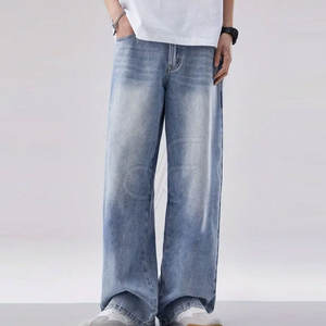 Pantalones vaqueros holgados al por mayor con MOQ bajo para hombre, pantalones vaqueros holgados de diseño moderno hechos a medida para la venta - Product Image 2