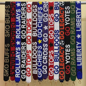 Correas Resistentes con Cuentas Transparentes para Equipos Deportivos, Personalizadas con el Espíritu Escolar, Hechas a Mano, con Logotipo Personalizado para Aficionados en 2026 - Product Image 1
