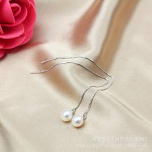 Pendientes Largos de Estilo Chino con Borlas y Perlas de Agua Dulce, Pendientes Jhumki de Moda - Product Image 5