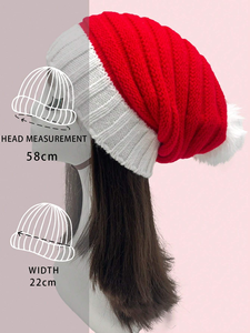 Gorros de lana merino 100% personalizados con logo, al por mayor, de lujo, cálidos para invierno, de color liso, acanalados, con puño. - Product Image 3