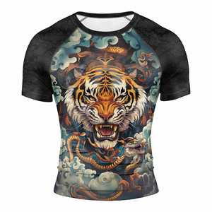Conjunto de Rashguard Personalizado, Transpirable, de Secado Rápido, Manga Larga, Unisex, para BJJ, Jiu-Jitsu, Grappling, MMA, Entrenamiento No-Gi, 100% Poliéster - Product Image 5