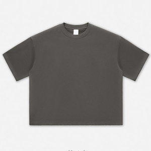 เสื้อยืดโอเวอร์ไซส์ทรงบ็อกซี่สำหรับผู้ชาย ไซส์พลัส ผ้าหนา ตัดเย็บแบบไหล่ตก สไตล์ลำลองหรูหรา ขายส่ง เสื้อผ้าสตรีทแวร์ฮิปฮอปสำหรับผู้ชาย - Product Image 6