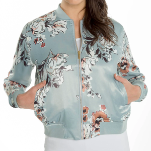 Chaqueta de Satén para Mujer de Alta Calidad, Cómoda, Resistente al Viento, con Cierre, Lisa, Teñida, con Logotipo Personalizado, Estilo Invernal, Servicio OEM - Product Image 1