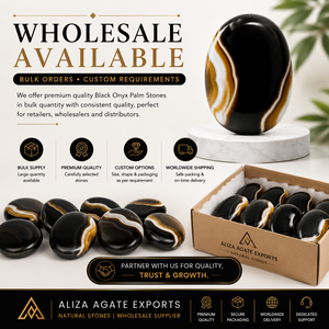 Piedra de Ónix Negro Natural Grande Tallada, Piedra de Bolsillo de Cristal Negro, Piedra de la Preocupación, Venta al por Mayor, Proveedor a Granel, Regalos, Meditación - Product Image 5
