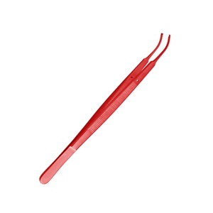 Pince chirurgicale de qualité supérieure, rouge, 7 pouces, à pointes dentelées délicates en acier inoxydable, certifiée CE - Product Image 1