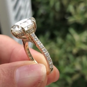 Bague en diamant Moissanite VVS de qualité supérieure, bijoux de luxe pour mariage, fiançailles, anniversaire et occasions spéciales - Product Image 4