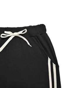 Womens Casual Short Sleeve Tracksuit Crewneck Top and Drawstring Joggers Set Two Piece Loungewear Side Stripe Activewear - Product Image 5