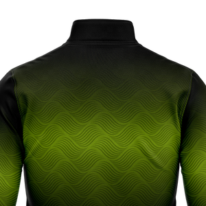 Sudadera de entrenamiento de fútbol para hombre con cremallera de 1/4, degradado negro y verde lima, jersey de manga larga para chándal de fútbol - Product Image 4