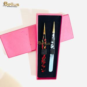 Bellus Eyelash Tweezers Stainless Steel Precision Tip Smooth Grip Box Packaging - Product Image 6