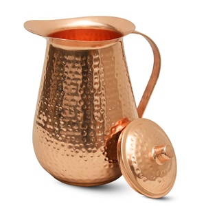Carafe en cuivre artisanale, durable, réutilisable, ayurvédique, bien-être - Product Image 1