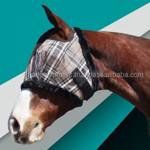 Masque anti-mouches de luxe de haute qualité pour chevaux avec taille et couleur personnalisables, en maille de nylon, protection pour la tête - Product Image 5