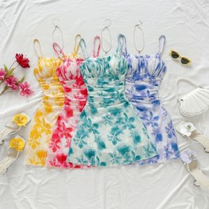 เดรสไหมพรมสีพื้นคุณภาพสูงสำหรับผู้หญิง ดีไซน์เนอร์แบรนด์ดัง ซิปหน้า เอวยางยืด ขายส่ง รับผลิตตามแบบ OEM - Product Image 2