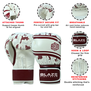 Guantes de Boxeo de Piel Sintética PU, Duraderos, con Velcro, para Boxeo, Kickboxing, Muay Thai y Gimnasio, con Acolchado Multicapa - Product Image 2