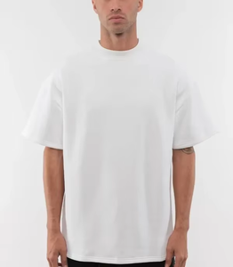 T-shirt vierge 100 % coton coupe ample style streetwear, tissu épais, vente en gros, fabricant, fournisseur, usine OEM ODM - Product Image 1