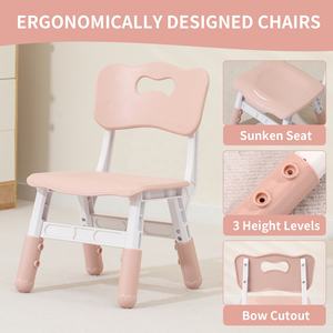 <span class=keywords><strong>Mesa</strong></span> de <span class=keywords><strong>Estudio</strong></span> Escolar de Plástico Moderna Multifuncional SINKIPA, Venta al por Mayor de Fábrica, 4 Sillas, Altura Ajustable, para Dormitorio - Product Image 6