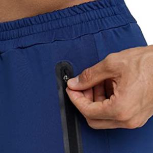 Pantalon de survêtement 100% coton polaire pour hommes Pantalon de jogging marron Ceinture élastique Streetwear à revers Coupe décontractée Hiver Poches en laine chaudes - Product Image 3