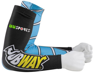 OEM Custom LOGO Sublimation Elbow Ice Silk Cool Arm Sleeve Gym <b>Running</b> Non-slip Silicone Baseball Volleyball Football Arm Sleeve - Product Image 3