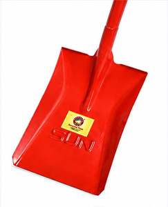 พลั่วเหล็กสีแดง SUN Heavy Duty พร้อมด้ามเหล็ก สำหรับงานเกษตร ก่อสร้าง และทำสวน - Product Image 2