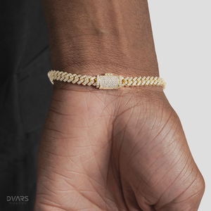 สร้อยข้อมือคิวบันแบบมีหนามประดับเพชรโมอิสซาไนต์ สร้อยคิวบันแบบหนา ประดับเพชรเต็มเส้น เงินแท้ 925 สไตล์ไมอามี่ สำหรับผู้ชาย เครื่องประดับฮิปฮอป - Product Image 4