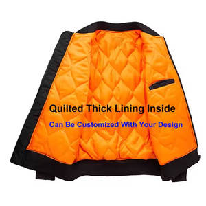 แจ็กเก็ตบอมเบอร์สำหรับผู้ชายเทรนด์ลำลองฤดูหนาวออกแบบได้เองมีแผ่นรองที่อบอุ่นระบายอากาศได้ดี - Product Image 1