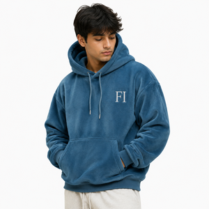 Sweat-shirts à capuche en fausse fourrure pour hommes, coupe oversize décontractée, style streetwear Y2K, hiver, logo personnalisé, fournisseur en gros USA - Product Image 1