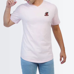 เสื้อยืดคอกว้างผู้ชายแบบ OEM ดีไซน์ใหม่ เสื้อยืดคอกว้างผู้ชายราคาดีที่สุด เสื้อยืดคอกว้างผู้ชายลำลองสำหรับผู้ใหญ่ - Product Image 1