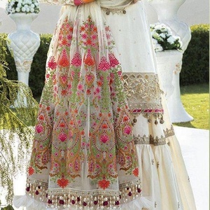 Gharara-camisa bordada de gasa, nueva camisa India paquistaní totalmente pesada con trabajo manual pesado, vestido superventas 2021 - Product Image 3