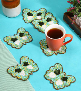 Sous-verre perlé de luxe, décoration de table, tapis de table perlé, décoration de Noël - Product Image 1