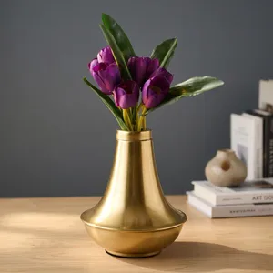 Florero Metálico para Decoración del Hogar, Macetero Decorativo de Mesa, Florero Moderno para Sala de Estar, Dormitorio, Oficina, Mesa de Centro - Product Image 5