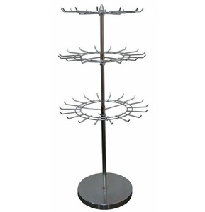 Modern design 3 tier matt black portable cloth <b>drying</b> stand metal retail jewelry <b>rack</b> floor standing customization available - Product Image 1