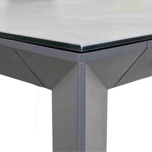Table à manger rectangulaire moderne et durable, plateau en pierre frittée, pieds en acier inoxydable, minimaliste, 4 places, meubles pour la maison - Product Image 6