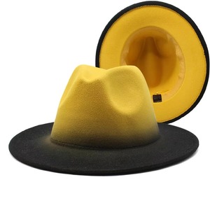 Wholesale Vintage Style Hot Selling High Quality Women <b>Men</b> Gradient <b>Fedora</b> <b>Hats</b> <b>for</b> Adults - Product Image 1