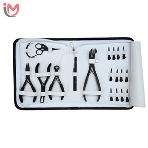 Outils pour extensions capillaires en acier inoxydable : Aiguilles de type C, ciseaux, outil de retrait et pince à anneaux de séparation – Vente en gros OEM - Product Image 3