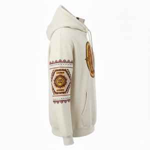 Sudadera con Capucha Bordada – Felpa Premium con Efecto Ácido, Diseño Detallado de Mandala y Gráficos Tribales, Ropa Urbana Artesanal de Edición Limitada - Product Image 2