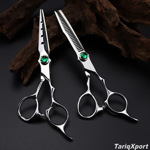 Ciseaux de coiffure professionnels pour salon de beauté, pour droitiers, à long manche, en acier inoxydable 4Cr13, ciseaux droits de coupe et ciseaux à effiler pour barbiers - Product Image 5