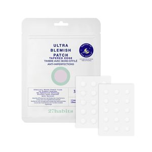 Parches para espinillas 27habits para uso nocturno (30 parches) - Parches hidrocoloides para imperfecciones faciales, pegatinas invisibles para manchas - Product Image 1