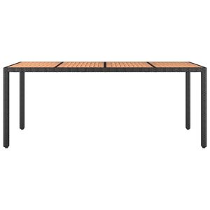 Grande Set da Giardino in Rattan PE Nero Resistente con Tavolo con Piano in Legno - Product Image 3