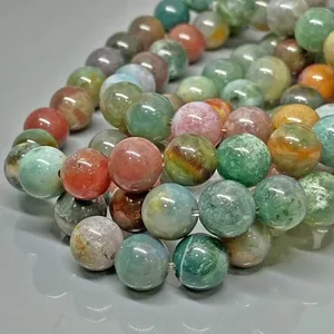 Perles d'agate indienne naturelle de 4 mm, lisses et rondes, qualité AAA, pour la fabrication de bijoux, vente en gros - Product Image 4