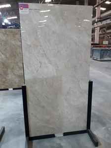 Azulejos de porcelana de gran formato de 80x160 cm, imagen real de los azulejos con aspecto de mármol, alto brillo, resistentes a los arañazos, azulejos para suelo y pared, mármol real. - Product Image 4