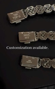 925 Sterling Silver Moissanite Diamond Neckless VVS1 <b>Iced</b> <b>Out</b> Mixed Moissanite Diamond Necklace GRA Certified - Product Image 3