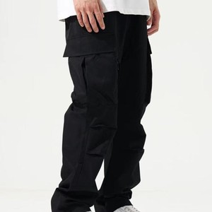 Pantalones Cargo Marrones para Hombre, Cintura Media, Cierre con Cordón, Múltiples Bolsillos, Transpirables, de Secado Rápido, Estilo Workwear, Peso Medio, para Invierno - Product Image 3