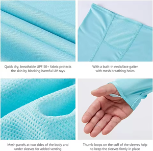 Camisas de Pesca Personalizadas al por Mayor para Hombre, Manga Larga, con Máscara Facial, Sublimadas, Protección UV UPF 50, Secado Rápido, Sudadera con Capucha para Pesca - Product Image 5