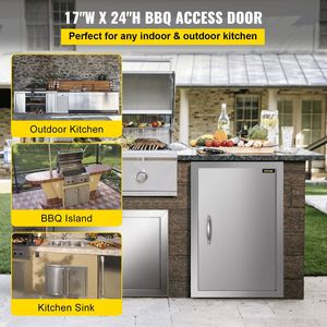 17W X 24H Pulgadas Vertical Sola Puerta de barbacoa de acero inoxidable para cocina al aire libre Estación de parrilla Gabinete-Solución de almacenamiento para barbacoa - Product Image 2
