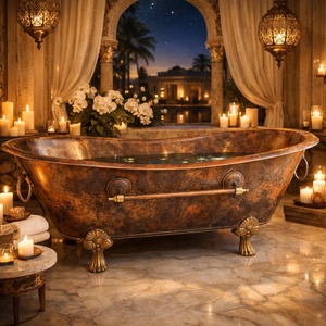 Bañera de cobre de lujo, bañera de cobre de diseño, bañera de cobre premium, bañera de cobre tradicional, bañera de cobre clásica, bañera de cobre Royal - Product Image 4