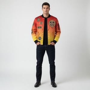 Blouson Bomber d'Hiver pour Membres de la Franc-Maçonnerie avec Col Montant et Broderies Multi-Patchs, Régalia Héritage, Style Universitaire Unisexe - Product Image 3