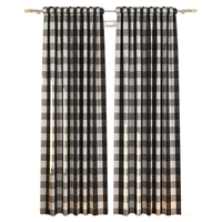 Rideaux occultants imprimés en coton tissé, doux, durables, à œillets, pour cuisine, écologiques, insonorisants, fabricant OEM, vente en gros