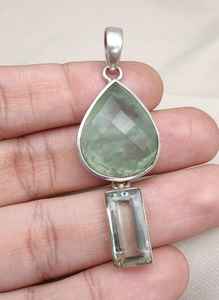 จี้อเมทิสต์เงินแท้ 925 เครื่องประดับพลอยสีม่วงธรรมชาติของขวัญหรูหราสำหรับผู้หญิงการออกแบบทำด้วยมือที่ไม่ซ้ำใคร - Product Image 5